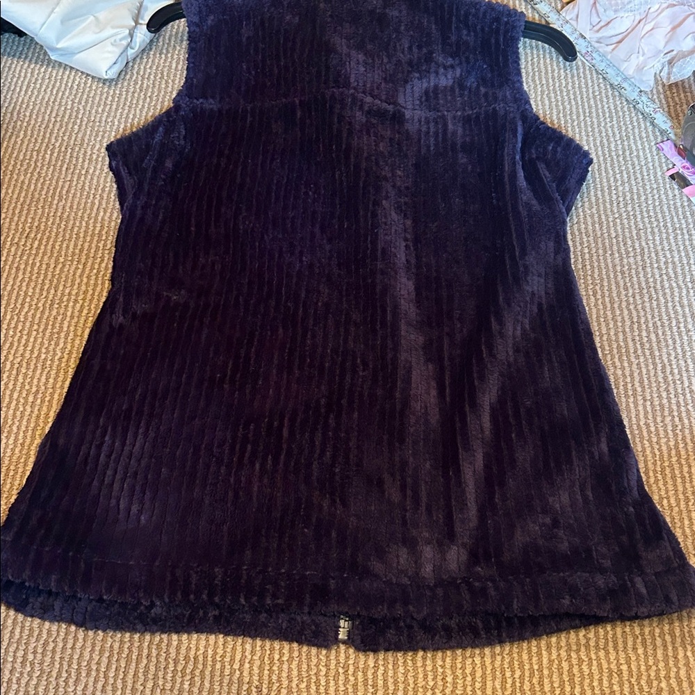 NWT Columbia fireside Sherpa long vest in navy cord size small - Picture 11 of 12